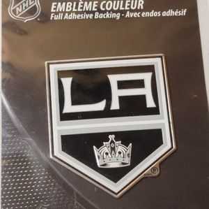 LOS ANGELES KINGS ALUMINUM HIGH QUALITY LOGO ADHESIVE BACK